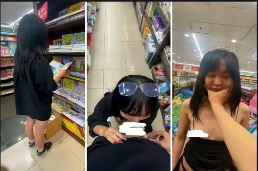 Nàng cuốn hút xuất hiện tại cửa hàng sách