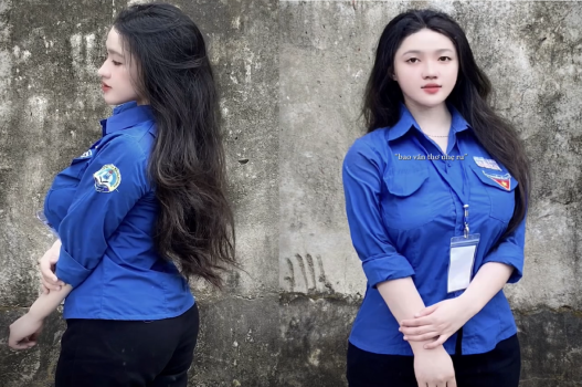 Vẻ đẹp ấn tượng của cô sinh viên tình nguyện có thân hình nổi bật